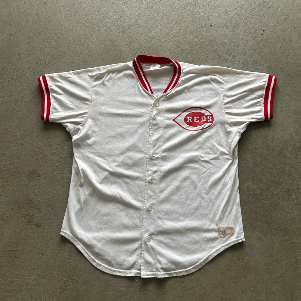 Vintage 90s Rawlings Cincinnati Reds Jersey Size XL White MLB Baseball